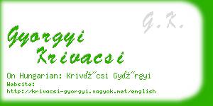 gyorgyi krivacsi business card